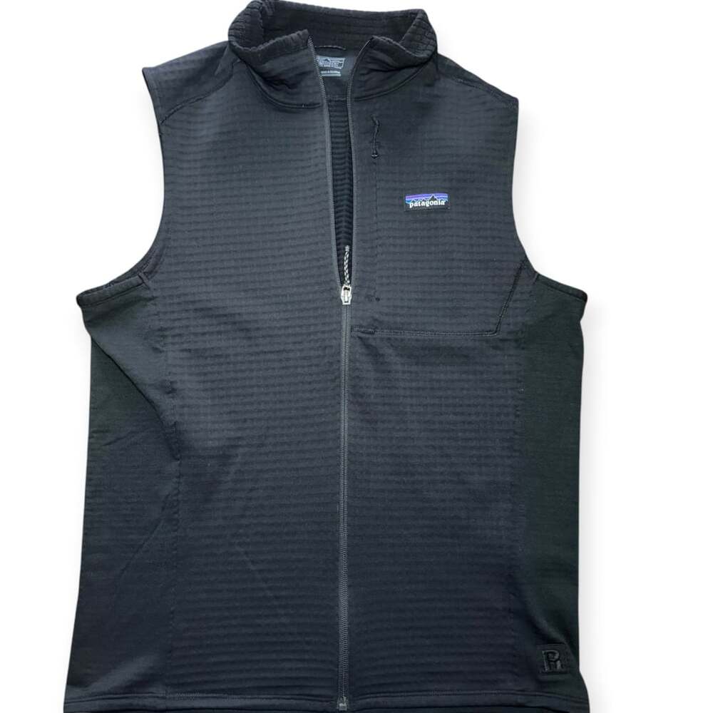 Patagonia Men’s R1 Polartec Power Grid Fleece Vest Black Full Zip